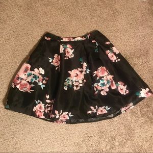 Sequin Hearts | Floral Print Layered Skirt